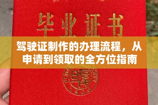荔城驾驶证制作的办理流程，从申请到领取的全方位指南