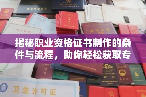 荔城揭秘职业资格证书制作的条件与流程，助你轻松获取专业认证