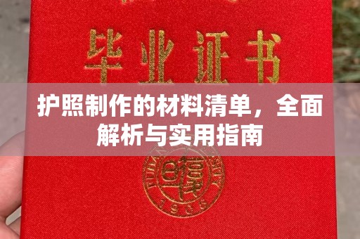 荔城护照制作的材料清单，全面解析与实用指南